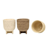 Set 3 Asst Curve Base Planters w Hole + Plug 20cm