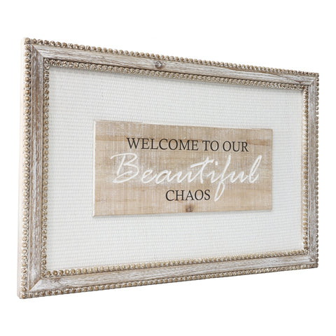 Natural w White Mix Beautiful Chaos Wall Art 60cm