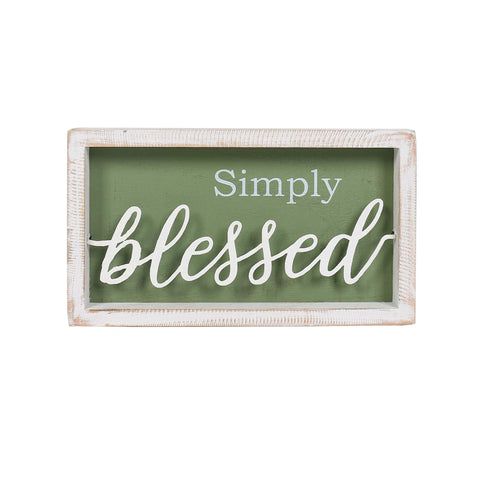 Simply Blessed 3D Plaque Wall Art in Shadow Box Frame 28cm