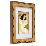 Sitting Lady in White Dress Framed Wall Art 36cm