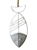 Hanging Fish Wall Decor W Rope 15.5x38cm