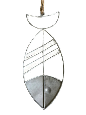 Hanging Fish Wall Decor W Rope 15.5x38cm