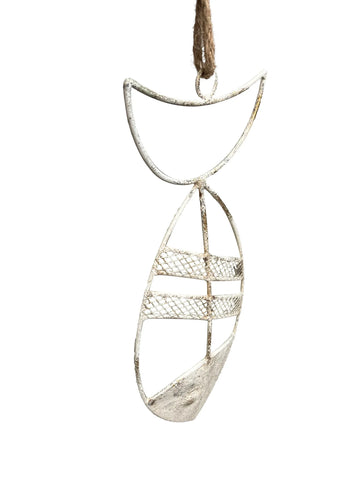 Hanging Fish Wall Decor W Rope 15.5x38cm
