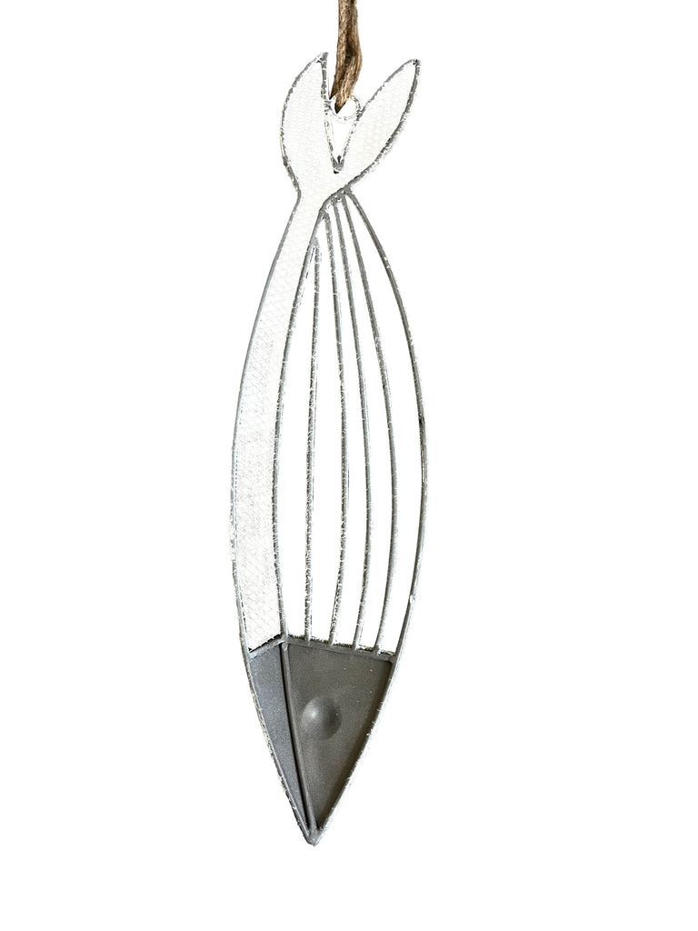 Hanging Fish Wall Decor W Rope 52cm