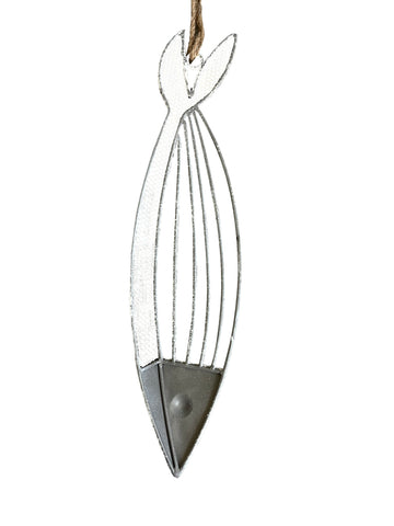 Hanging Fish Wall Decor W Rope 52cm