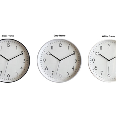 bulk 6 Modern Round Wall Clock 40cm