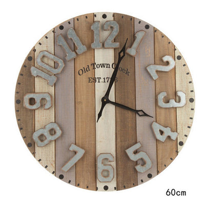 bulk 1 Old Town Metal N Mdf Wall Clock 60x60cm