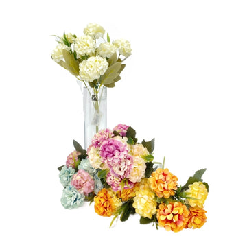 bulk 36 Artificial Hydrangea 10 Heads Assorted 28cm
