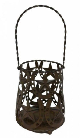 Horse Shoe And Star Candle Holder 16x20cm