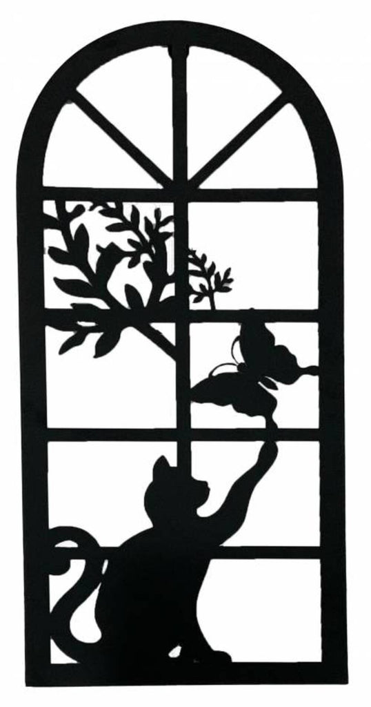 Cat Chasing Butterfly Wall Art 56cm