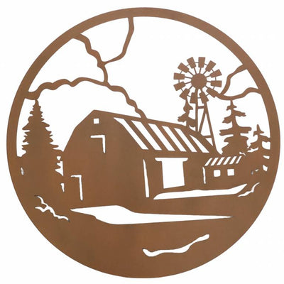 By The Barn Metal Wall Art 100cm