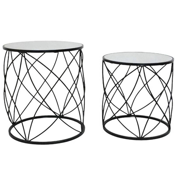 Phillip Mirror Top Side Table 53cm