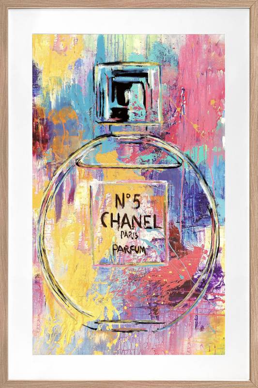 Luxury Perfume Artwork Framed W Glass Front 80x120cm