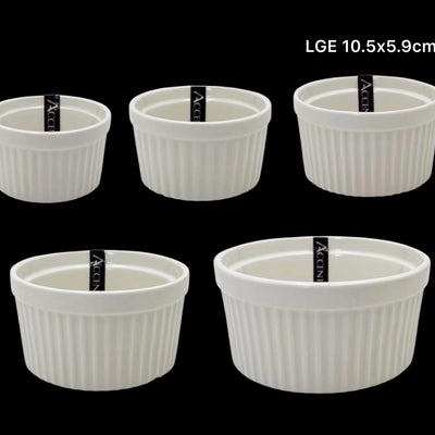 bulk 36 Large New Bone China Ramekln 10x6cm