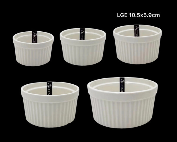 bulk 36 Large New Bone China Ramekln 10x6cm