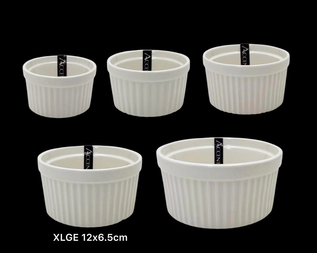 bulk 36 Xlarge New Bone China Ramekln 12x6cm