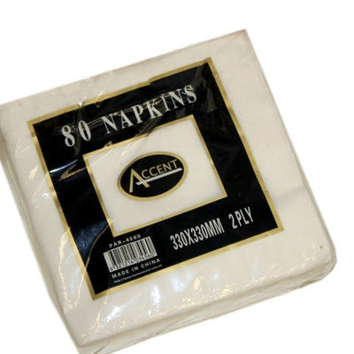 bulk 3840 White Napkin Lunch 2ply 33cm