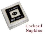 bulk 2400 White Napkin Cocktail 2ply 23cm
