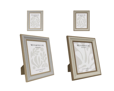 Set 2 Photo Frame Sandy '6x8in' Assort 20cm