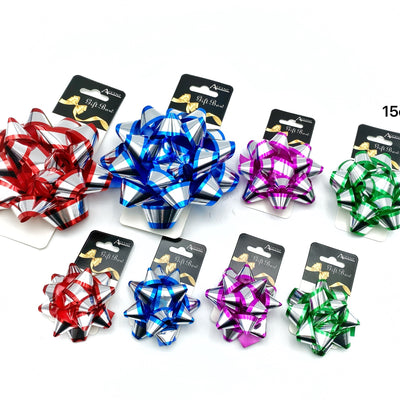 bulk 24 2 Tone Gift Bow 10cm Assort Cols