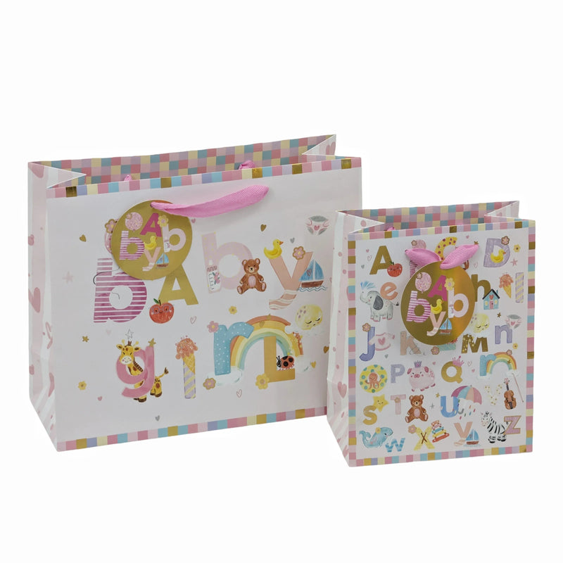 bulk 24 Medium Baby Girl Gift Bag