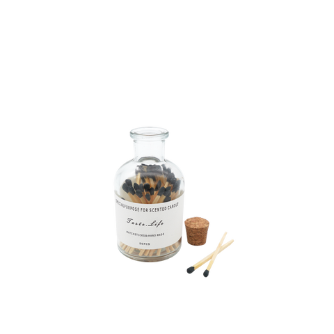 Ruban Black Tipped Matches in Bottle