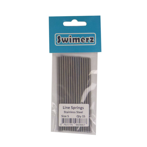 Swimerz Stainless Steel Fishing Line Springs, Size 5, 10cmL, 2.4mmID, 3.0mmOD