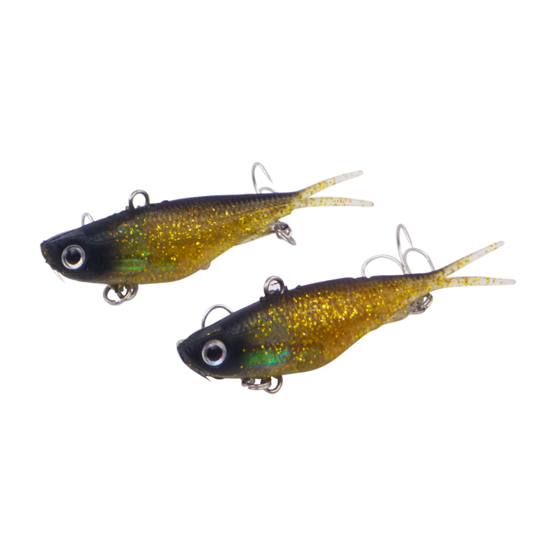 Swimerz 95mm Soft Vibe, Gold Glitter, 2 pack