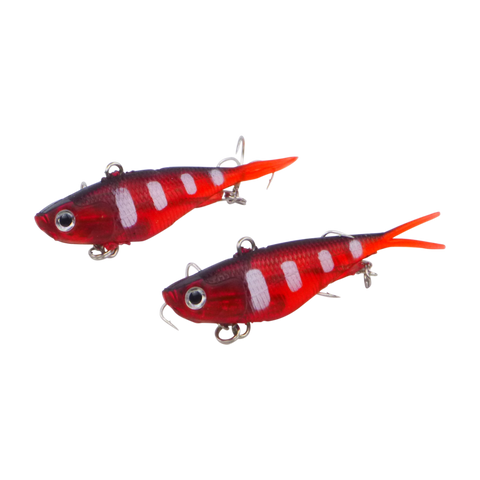 Swimerz 95mm Soft Vibe, Opaque Red, 2 pack