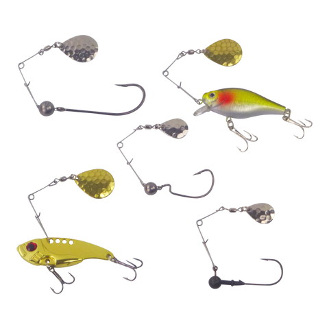 Swimerz Jig Spinner, Small, Hammered Nickel, 5 Pack