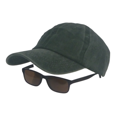 BSTC 6-Panel Baseball Cap, Distressed Cotton, Green