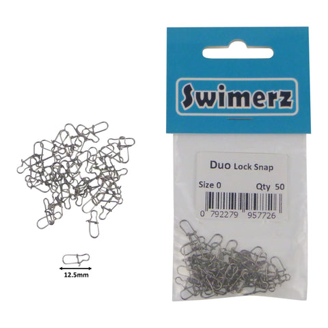 Swimerz Duo Lock Snaps Size 0. Pack 50 pack