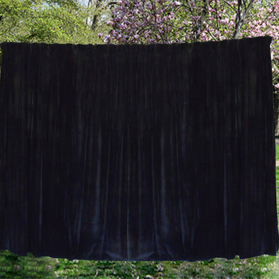 Large Velvet Curtains Black 600cm wide x 230cm Drop PINCH PLEAT+ 30 Hooks New