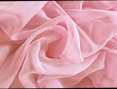 2 Long drop Sheer Voile Curtains 588cm wide 270cm Drop Pinch Pleat+30 Hook, Pink