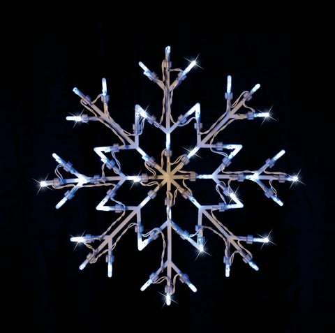 LED Snowflake Silhouette Flashing available in 2 Colors - Cool White