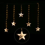 LED Infinity Stars Curtain Lights avaiable in 2 Colors - Cool White