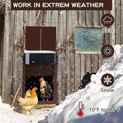 NNETM PCS Automatic Chicken House Coop Door Light-Sensitive Night And Morning Delay Auto Guard Door Opening For Chickens