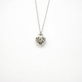 Gift Box - Heart Lock White Gold Aroma Necklace + Purify Oil Blend