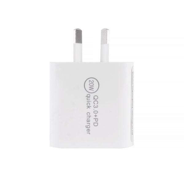 20W USB C & USB A QC3.0+PD Fast Charging Wall Charger