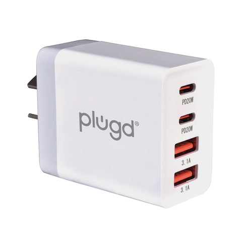 4 PORT  WALL CHARGER USB C+USB A