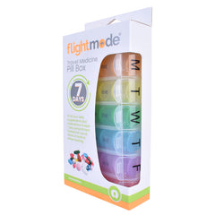 Flightmode 7 Day Travel Pill Box Medicine Organiser with Individual Daily Compartment