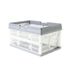 Collapsible Plastic Grocery Shopping Baskets Storage Crates with Handles