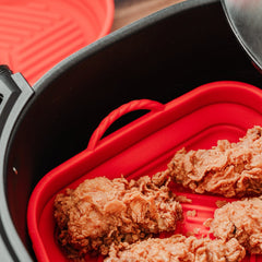 Collapsible Silicone Air Fryer Oven Microwave Liner Square