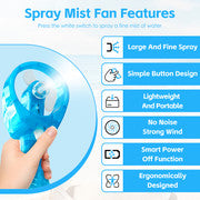 Lazy Dayz Water Spray Fan - Pink