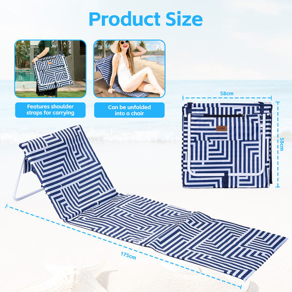 Lazy Dayz Fold Up Beach Lounger - Makena
