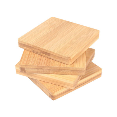 Bamboo Unique Drink Coasters Set of 4