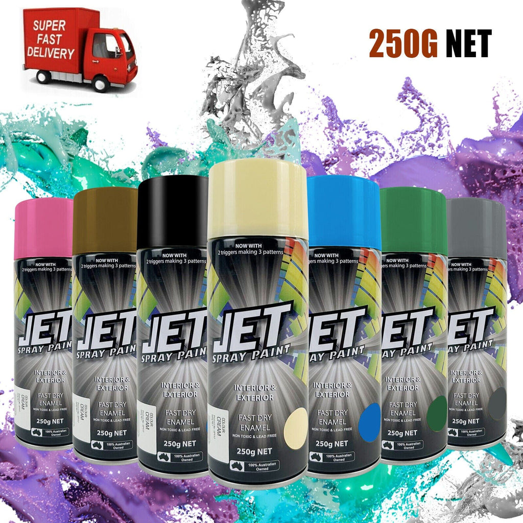 3PK 250g Spray Paint Can For Interior and Exterior 26 colours Fast Dry - Matt White