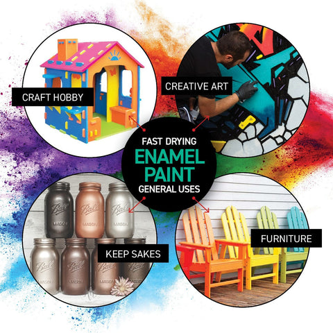 3PK 250g Spray Paint Can For Interior and Exterior 26 colours Fast Dry - Mission Brown