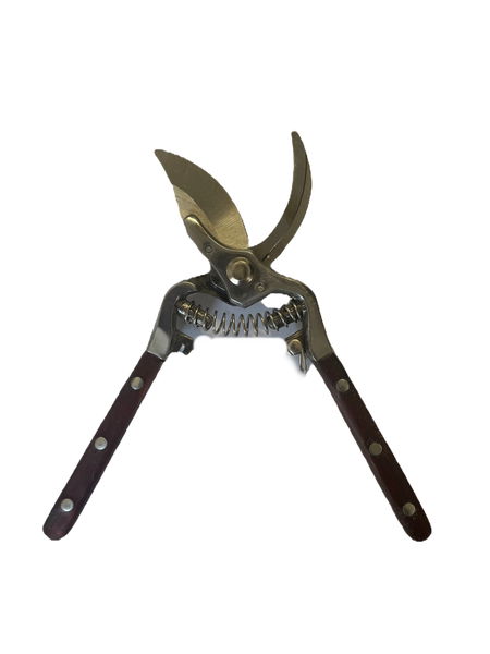 Curved Pruning Shears | Wood & Metal Handle