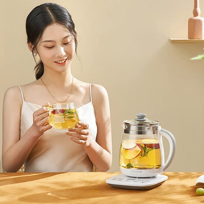 Hoper Layer Eletric Glass Kettle Water Boiler Multiple Cooking Boiling Bottle 1.5L FA-K1501 AU Model